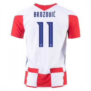 Kroatien Marcelo Brozovic 11 Hjemme Trøje EM 2020 – Kortærmet