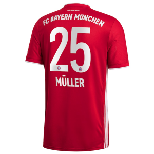 FC Bayern München Thomas Müller 25 Hjemmebanetrøje 2020 21 – Kortærmet