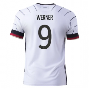 Tyskland Timo Werner 9 Hjemme Trøje EM 2020 – Kortærmet