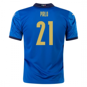 Italien Andrea Pirlo 21 Hjemme Trøje EM 2020 – Kortærmet