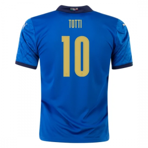 Italien Frankrigsco Totti 10 Hjemme Trøje EM 2020 – Kortærmet
