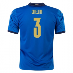 Italien Giorgio Chiellini 3 Hjemme Trøje EM 2020 – Kortærmet