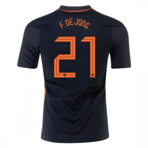 Holland Frenkie de Jong 21 Udebane Trøje EM 2020 – Kortærmet