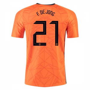 Holland Frenkie de Jong 21 Hjemme Trøje EM 2020 – Kortærmet