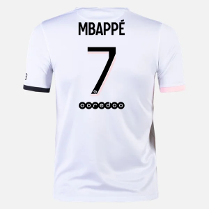 Paris Saint Germain PSG Kylian Mbappé 7 Udebanetrøje  2021 2022 – FodboldTrøjer(S/S)