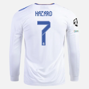 Real Madrid Eden Hazard 7 Hjemmebanetrøje 2021 2022 – FodboldTrøjer(L/S)