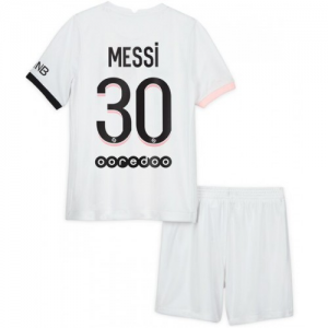 Paris Saint-Germain Lionel Messi 30 Børn UdebaneSæts 2021 2022 – FodboldTrøjer(S/S)