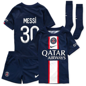 Paris Saint-Germain PSG Lionel Messi 30 Børn HjemmebaneSæt 2022 23 – FodboldTrøjer(S/S)