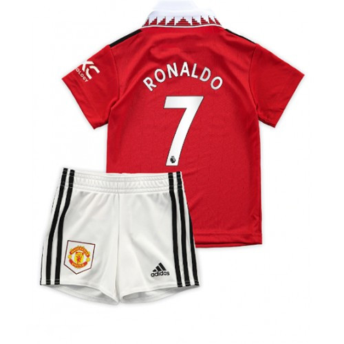 Manchester United Cristiano Ronaldo #7 Børn HjemmebaneSæt 2022 23 – FodboldTrøjer(S/S)