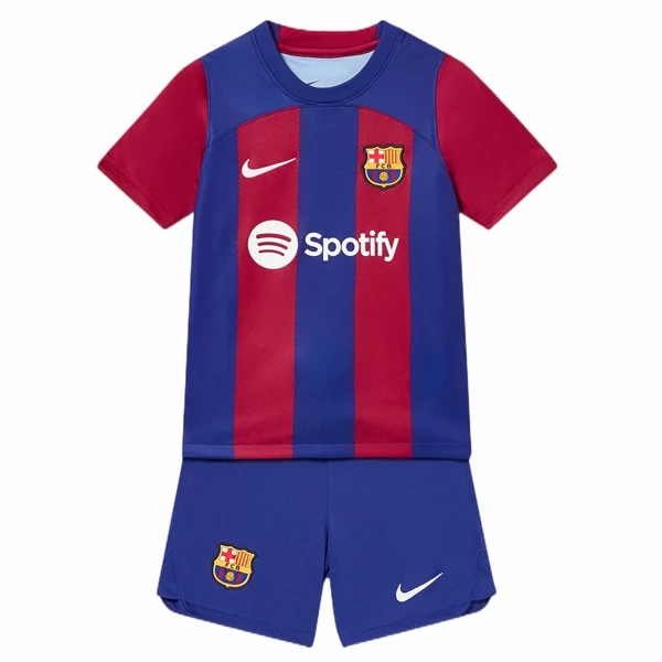 FC Barcelona Børn HjemmebaneSæt 2023 2024– FodboldTrøjer(S/S)