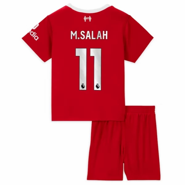 Liverpool M.Salah 11 Børn HjemmebaneSæt 2023 2024– FodboldTrøjer(S/S)