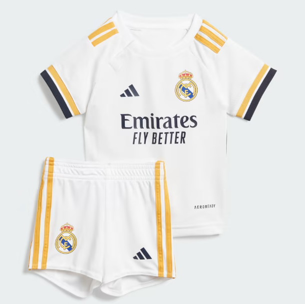 Real Madrid Børn HjemmebaneSæt 2023 2024– FodboldTrøjer(S/S)