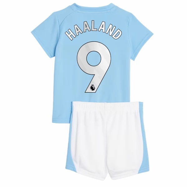 Manchester City Erling Haaland 9 Børn HjemmebaneSæt 2023 2024– FodboldTrøjer(S/S)