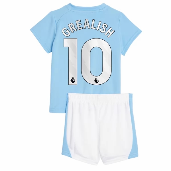 Manchester City Jack Grealish 10 Børn HjemmebaneSæt 2023 2024– FodboldTrøjer(S/S)